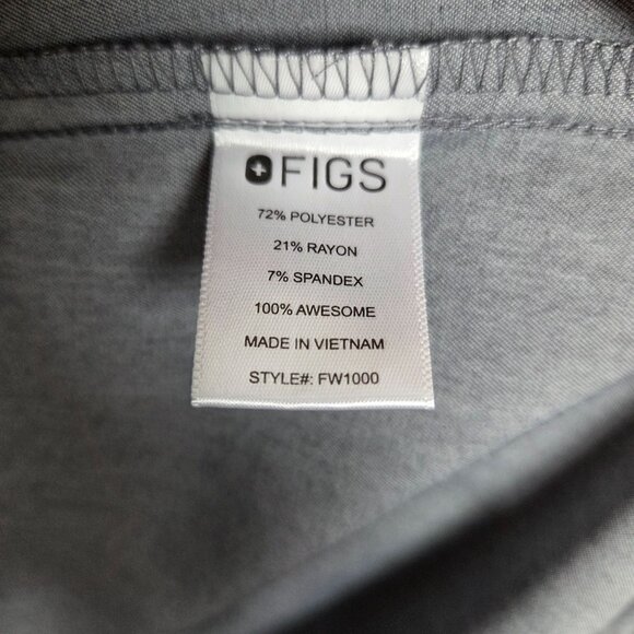 Figs Catarina One Pocket Scrub Top‎ Womens Large Gray FW1000 - Picture 8 of 8
